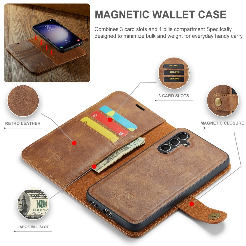 Samsung Galaxy A55 Magnet Wallet Cognac