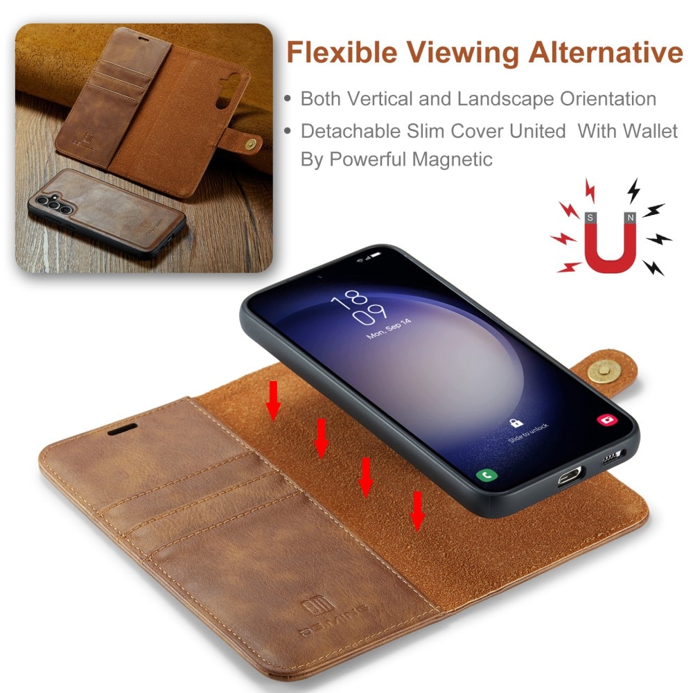 Samsung Galaxy A55 Magnet Wallet Cognac