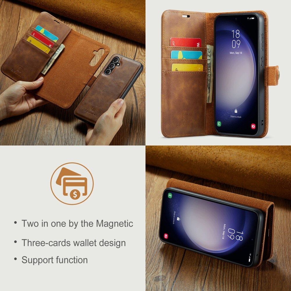 Samsung Galaxy A55 Magnet Wallet Cognac