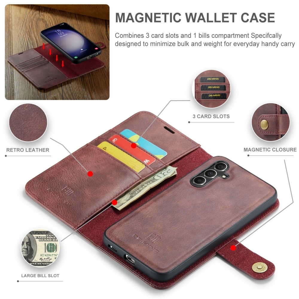 Samsung Galaxy A55 Magnet Wallet Red