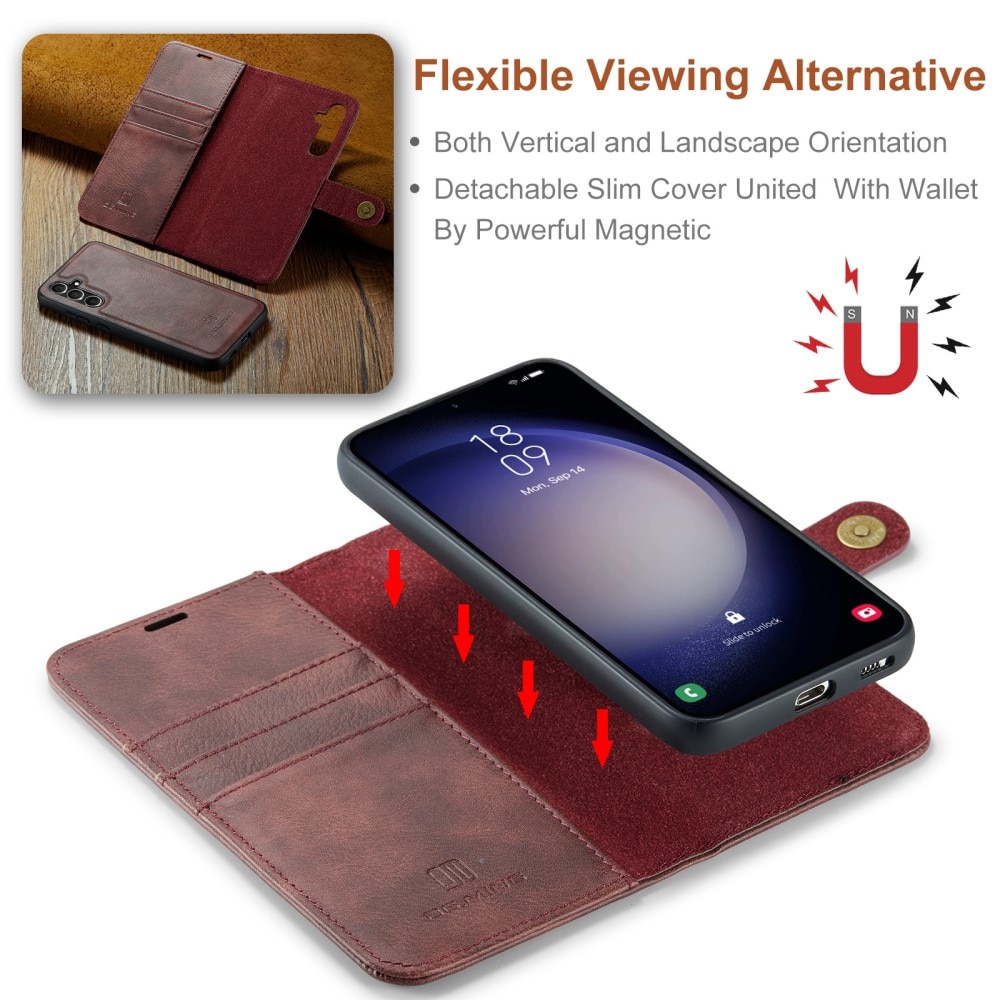 Samsung Galaxy A55 Magnet Wallet Red