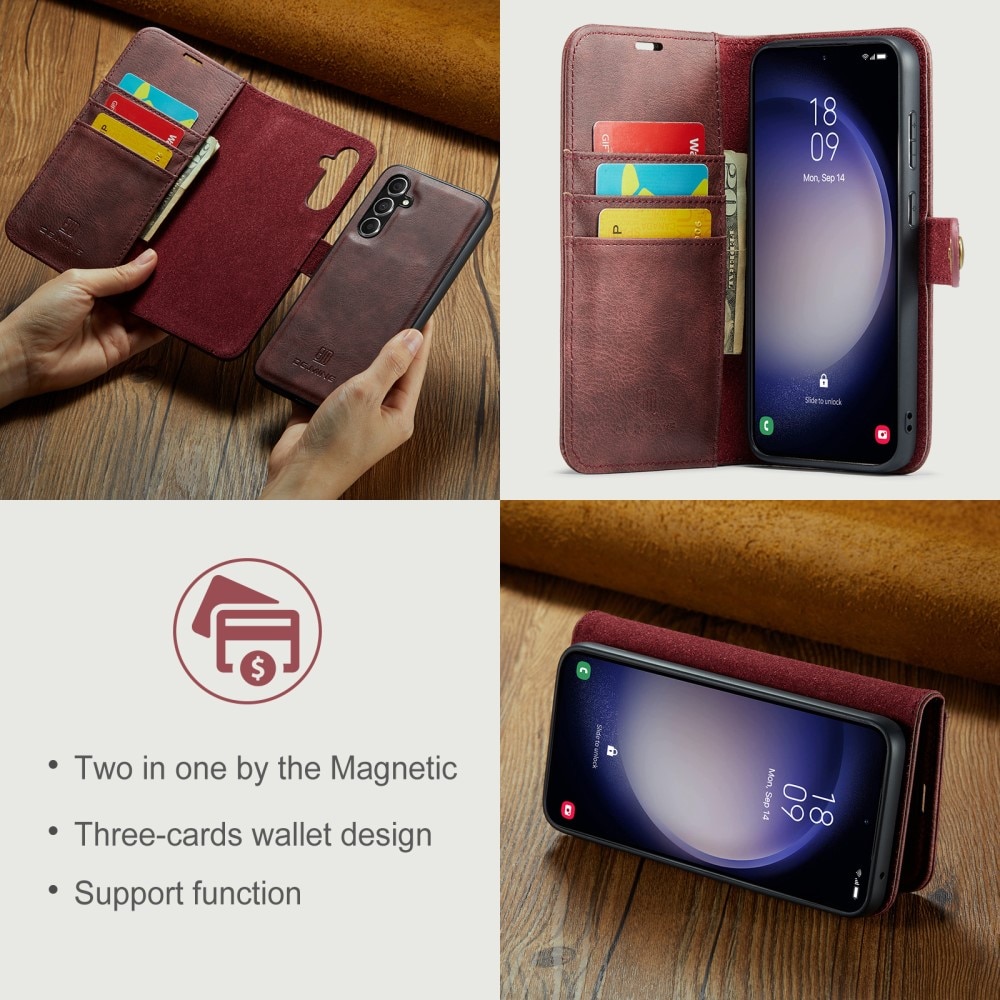 Samsung Galaxy A55 Magnet Wallet Red