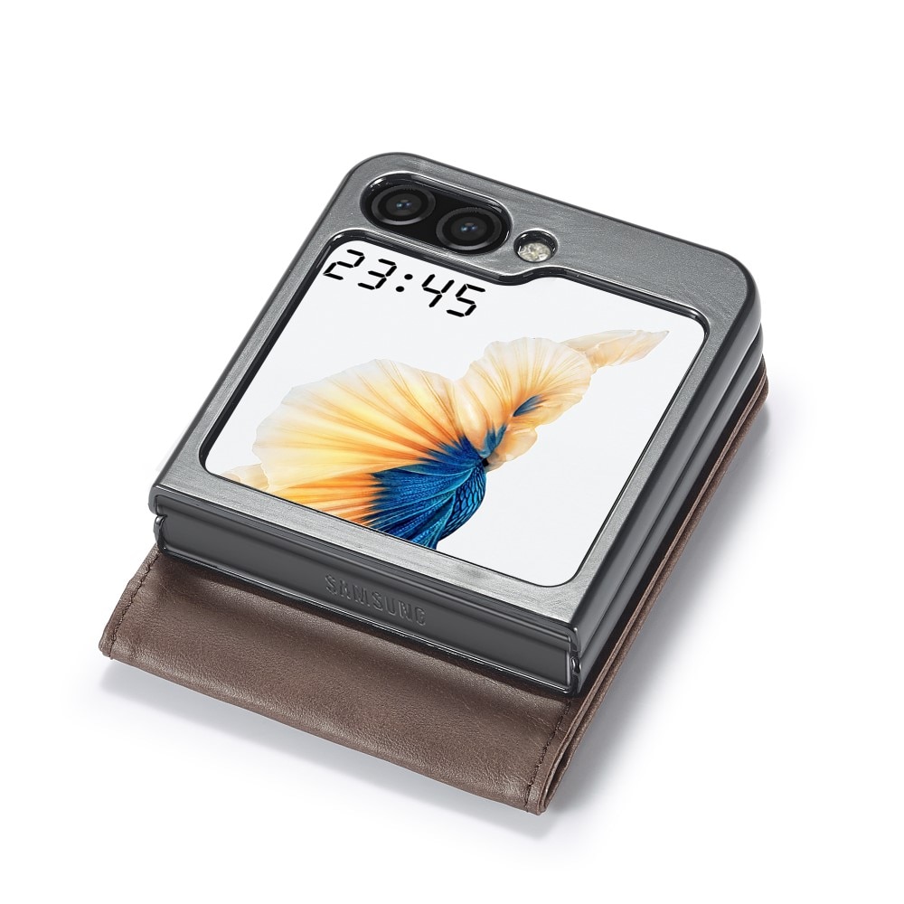 Samsung Galaxy Z Flip 6 Wallet Case Brown