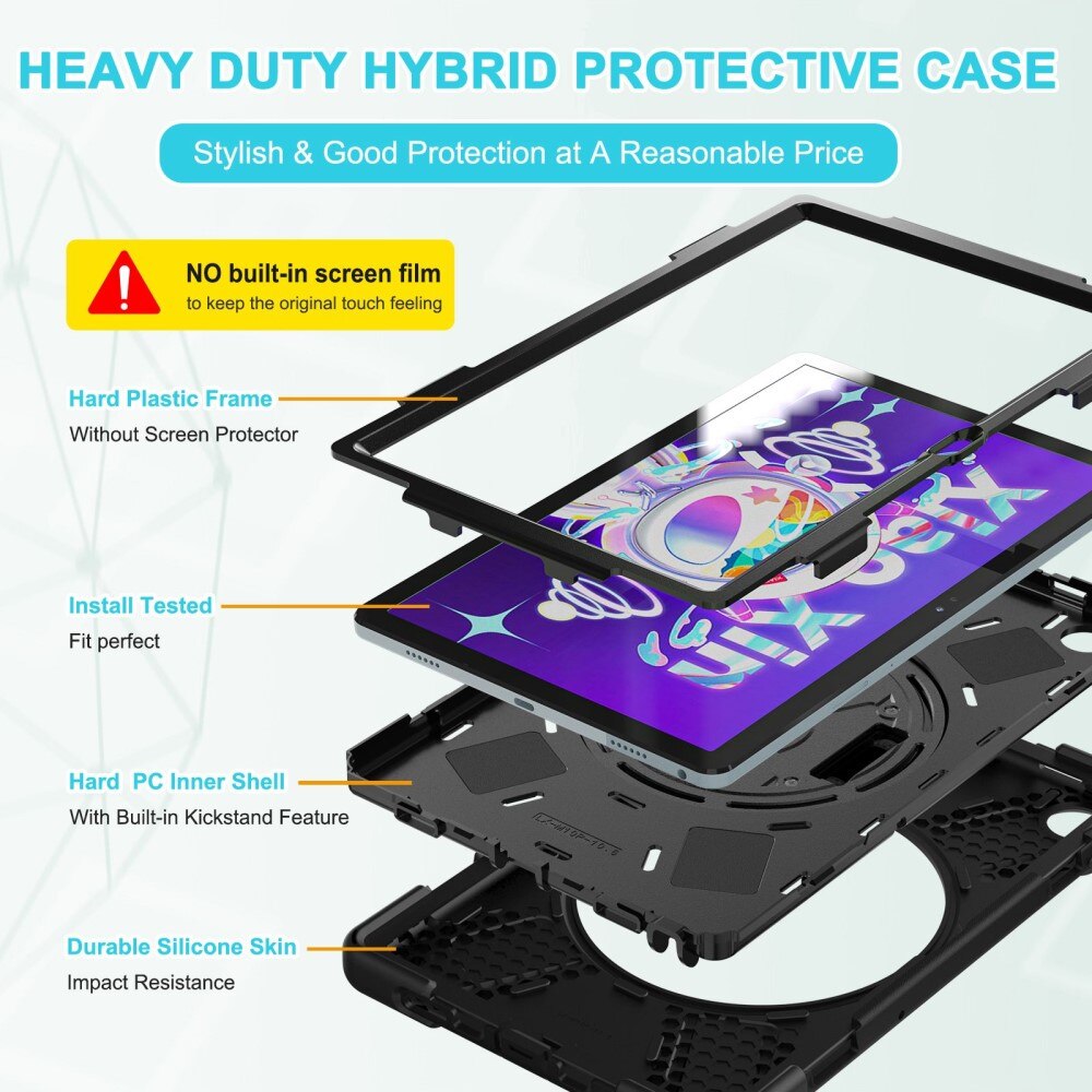 Lenovo M10 Plus (3rd gen) Shockproof Hybrid Case Black