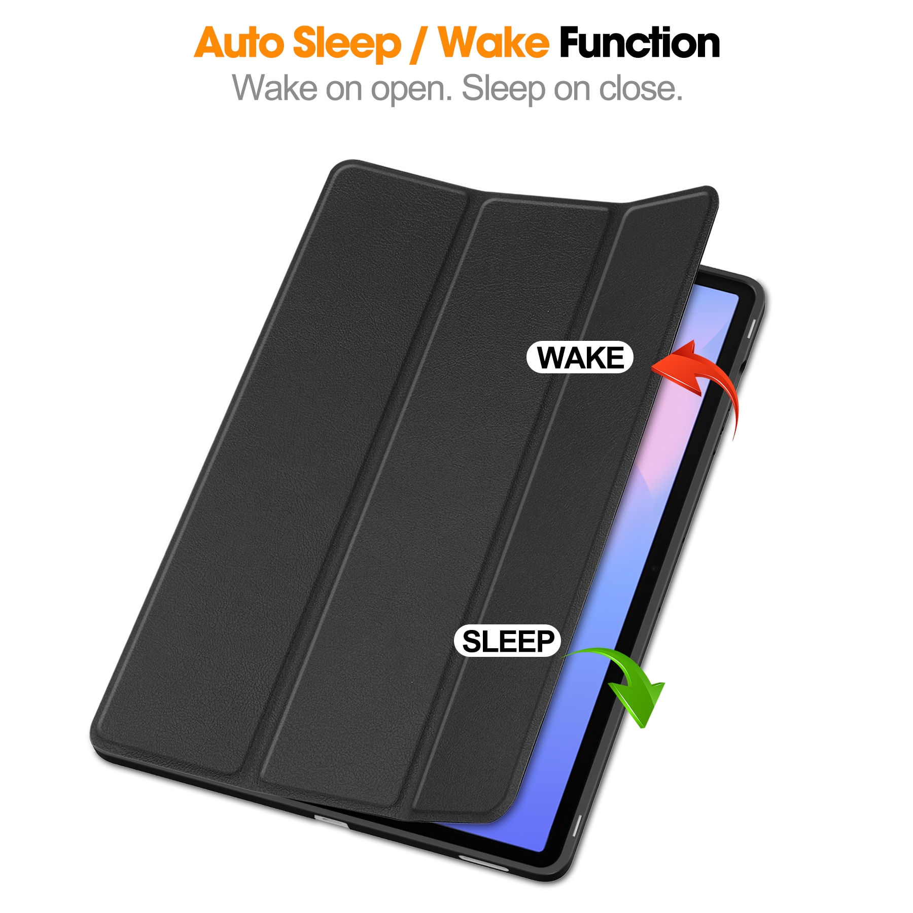 Samsung Galaxy Tab S10 FE Plus Tri-Fold Cover w. Pen-holder Black