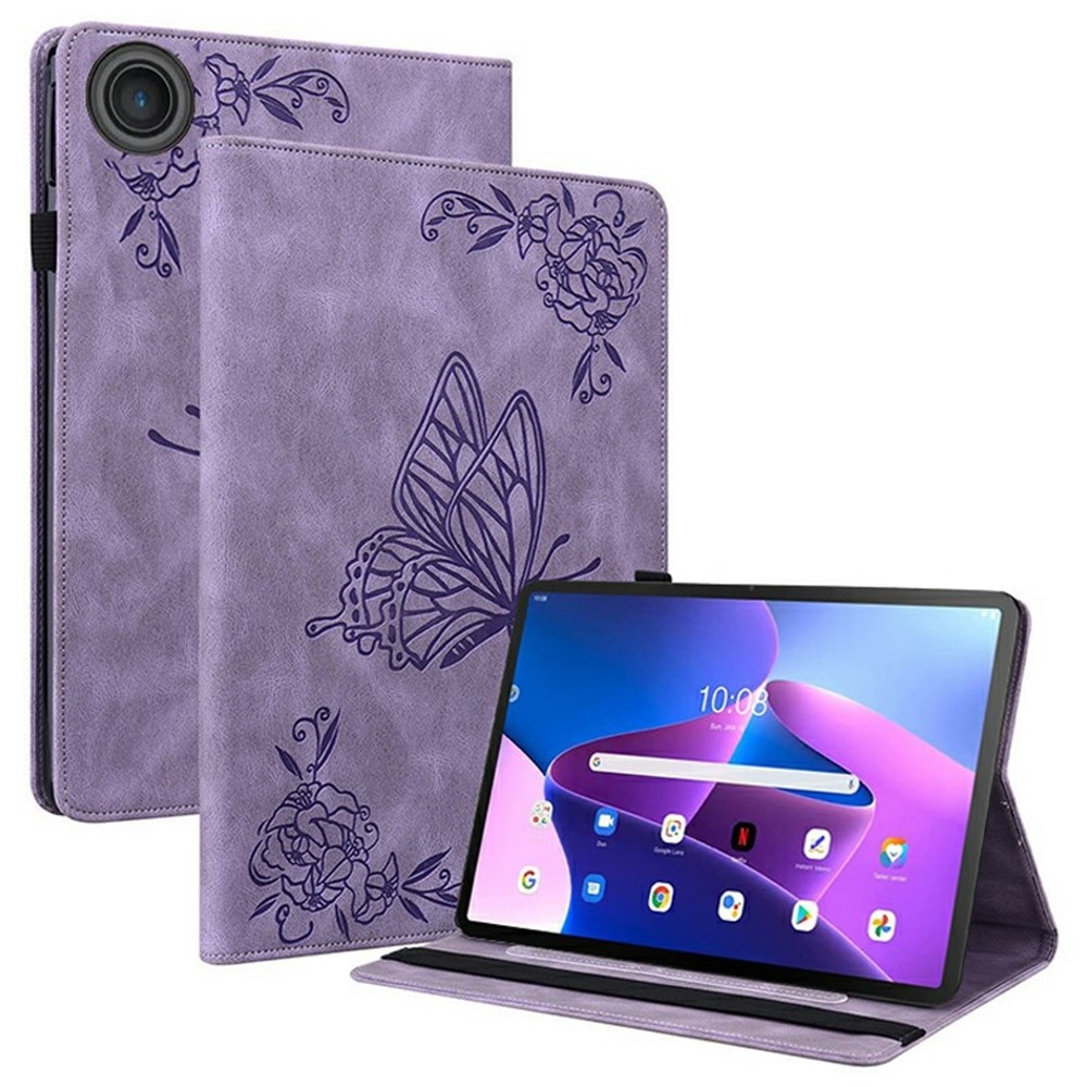  Lenovo Tab Leather Cover Butterflies Purple
