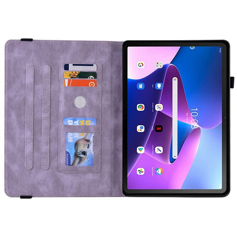  Lenovo Tab Leather Cover Butterflies Purple