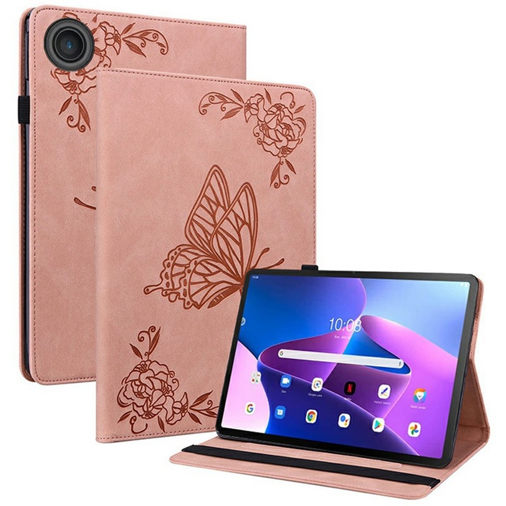  Lenovo Tab Leather Cover Butterflies Pink