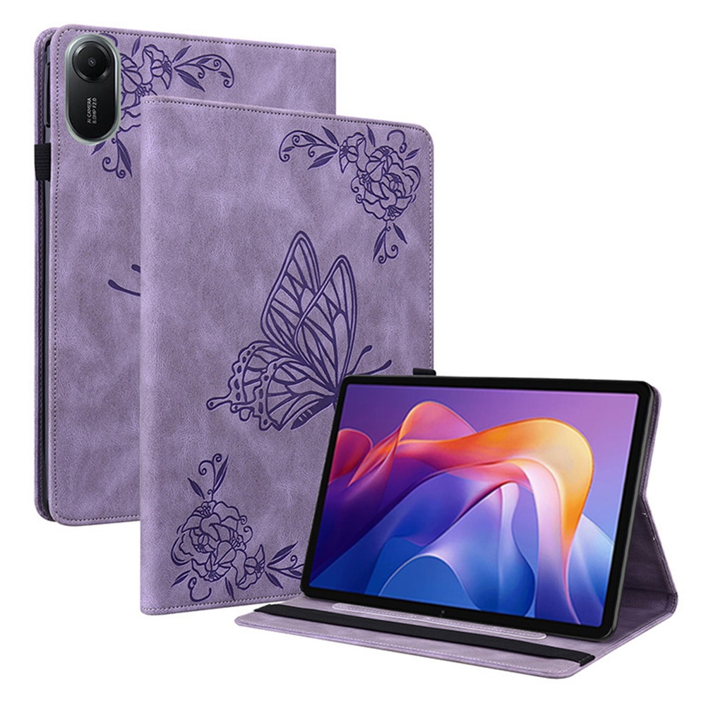 Xiaomi Redmi Pad 2 Leather Cover Butterflies Purple