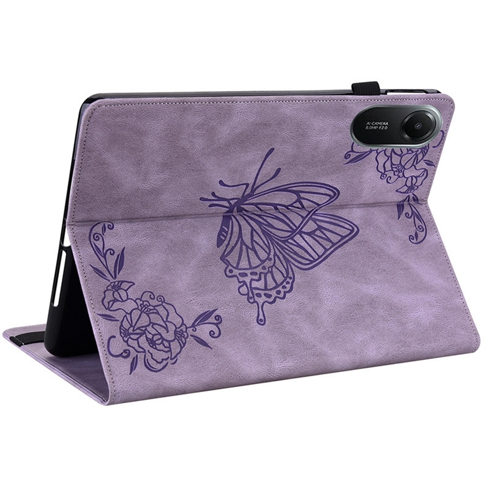 Xiaomi Redmi Pad 2 Leather Cover Butterflies Purple