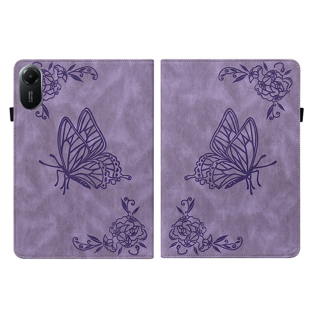 Xiaomi Redmi Pad 2 Leather Cover Butterflies Purple