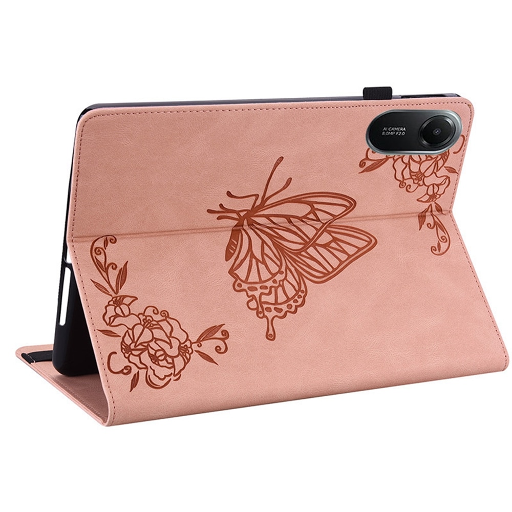 Xiaomi Redmi Pad 2 Leather Cover Butterflies Pink