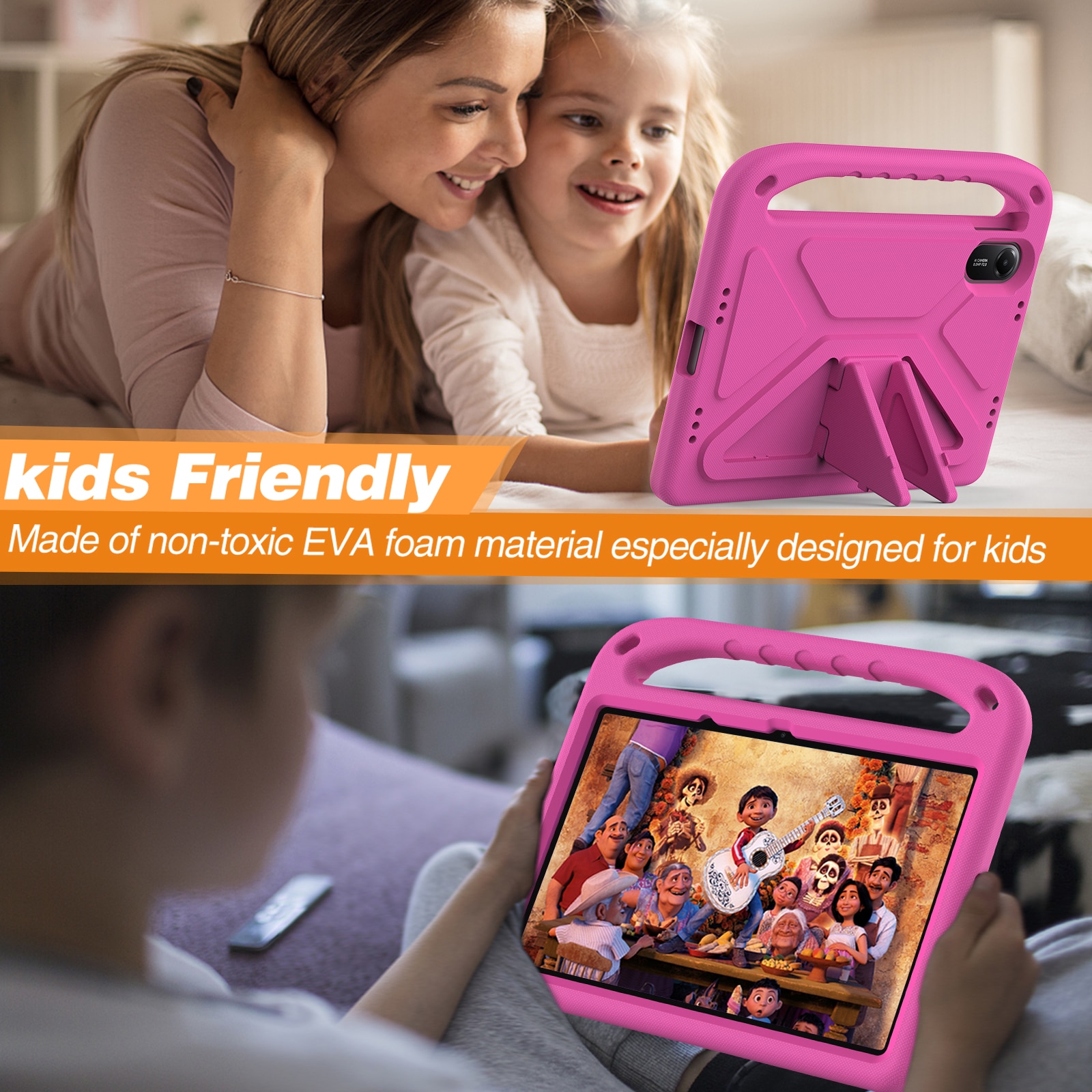 Case Kids with Handle Xiaomi Redmi Pad 2 Pink