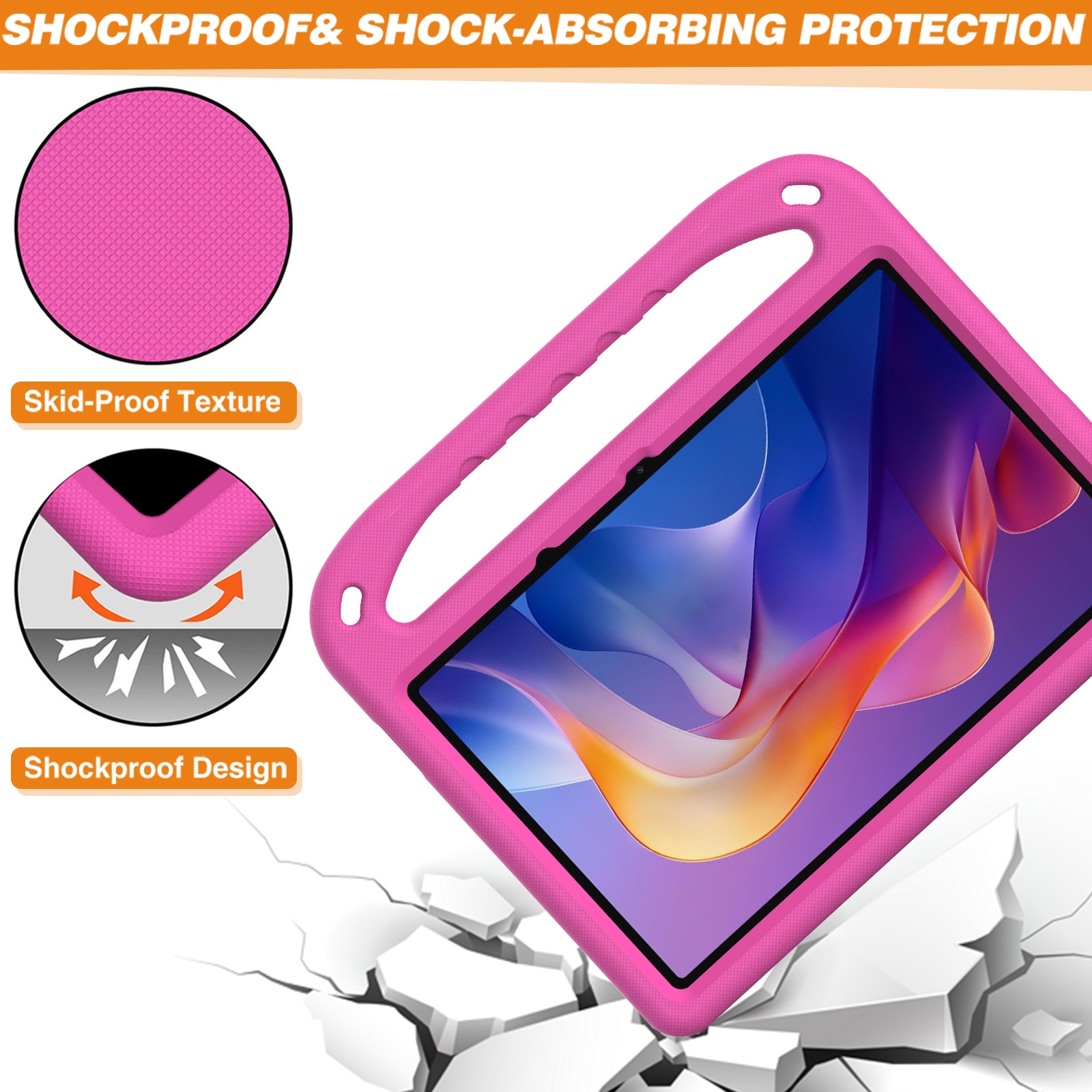 Case Kids with Handle Xiaomi Redmi Pad 2 Pink