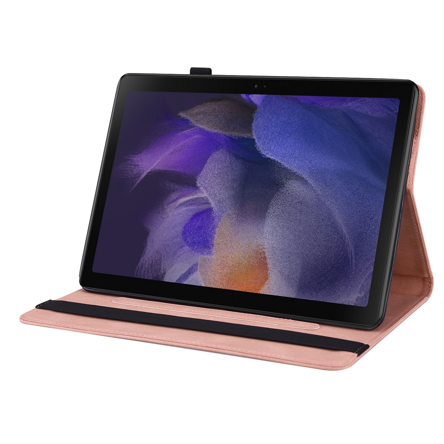 Samsung Galaxy Tab A11 Leather Cover Butterflies Pink