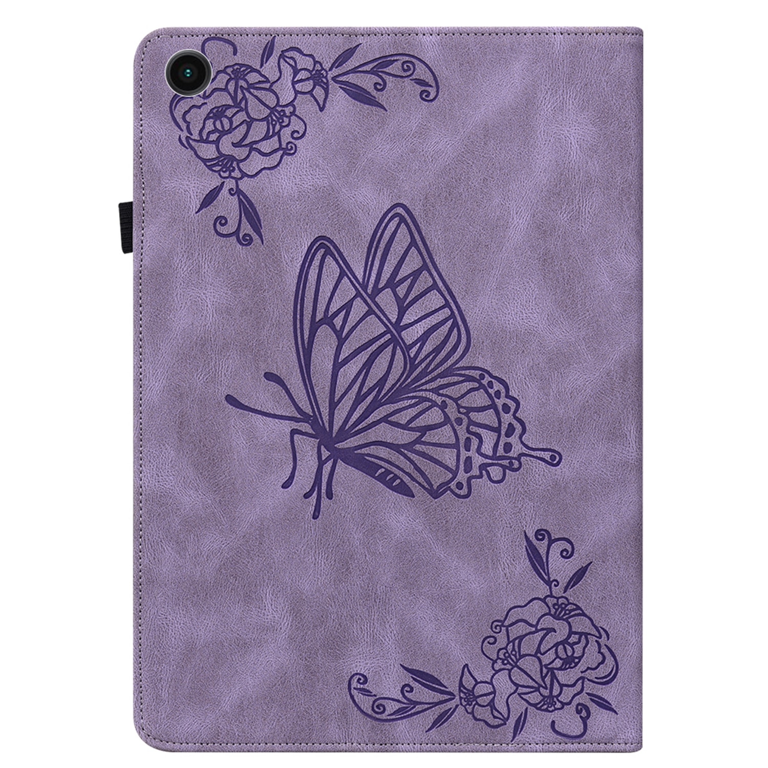 Samsung Galaxy Tab A11 Leather Cover Butterflies Purple