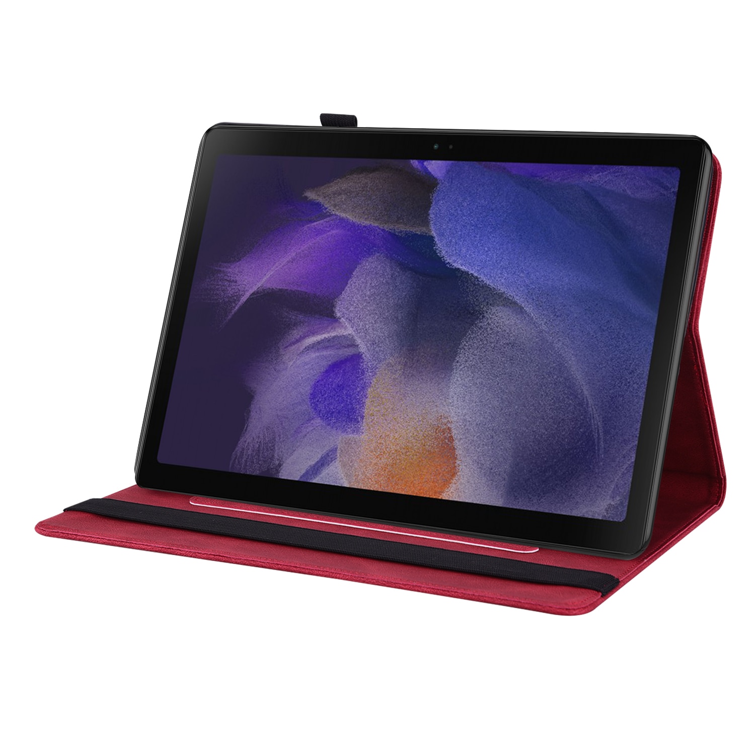 Samsung Galaxy Tab A11 Plus Leather Cover Butterflies Red