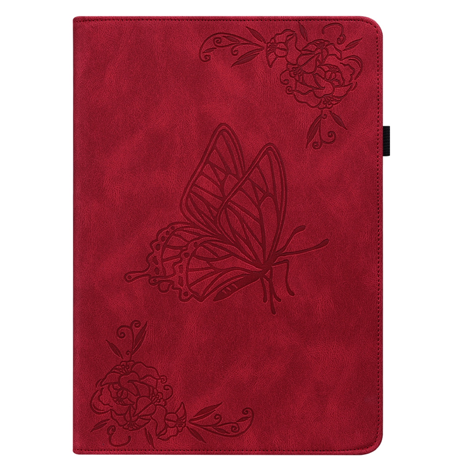 Samsung Galaxy Tab A11 Plus Leather Cover Butterflies Red