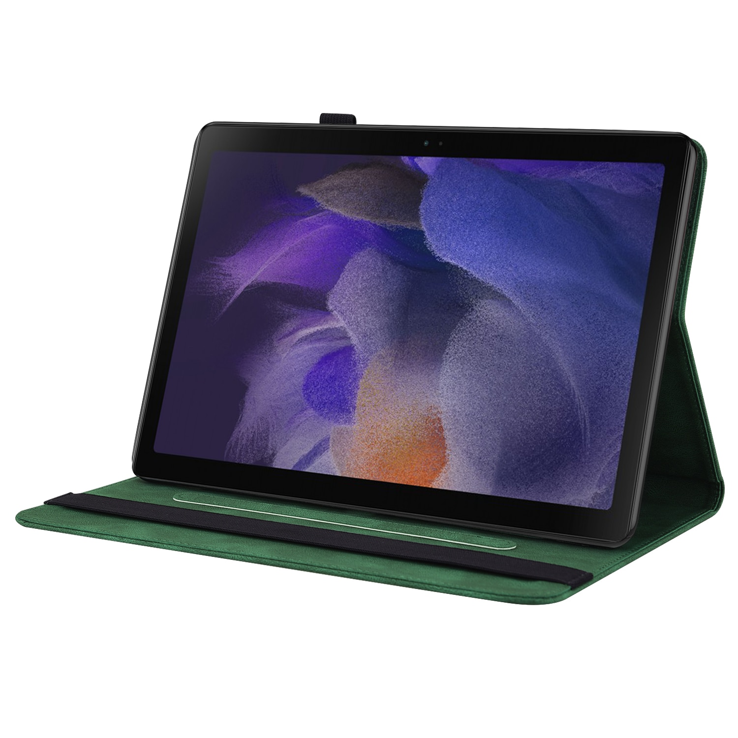Samsung Galaxy Tab A11 Plus Leather Cover Butterflies Green