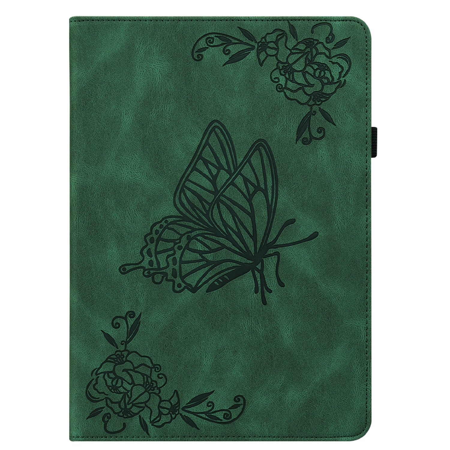 Samsung Galaxy Tab A11 Plus Leather Cover Butterflies Green