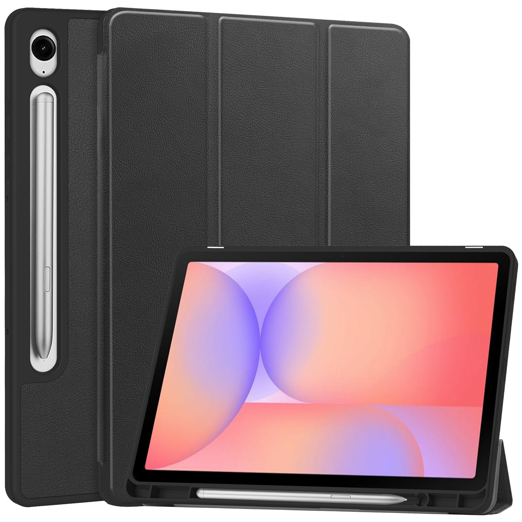 Samsung Galaxy Tab S10 Lite Tri-Fold Cover w. Pen-holder Black