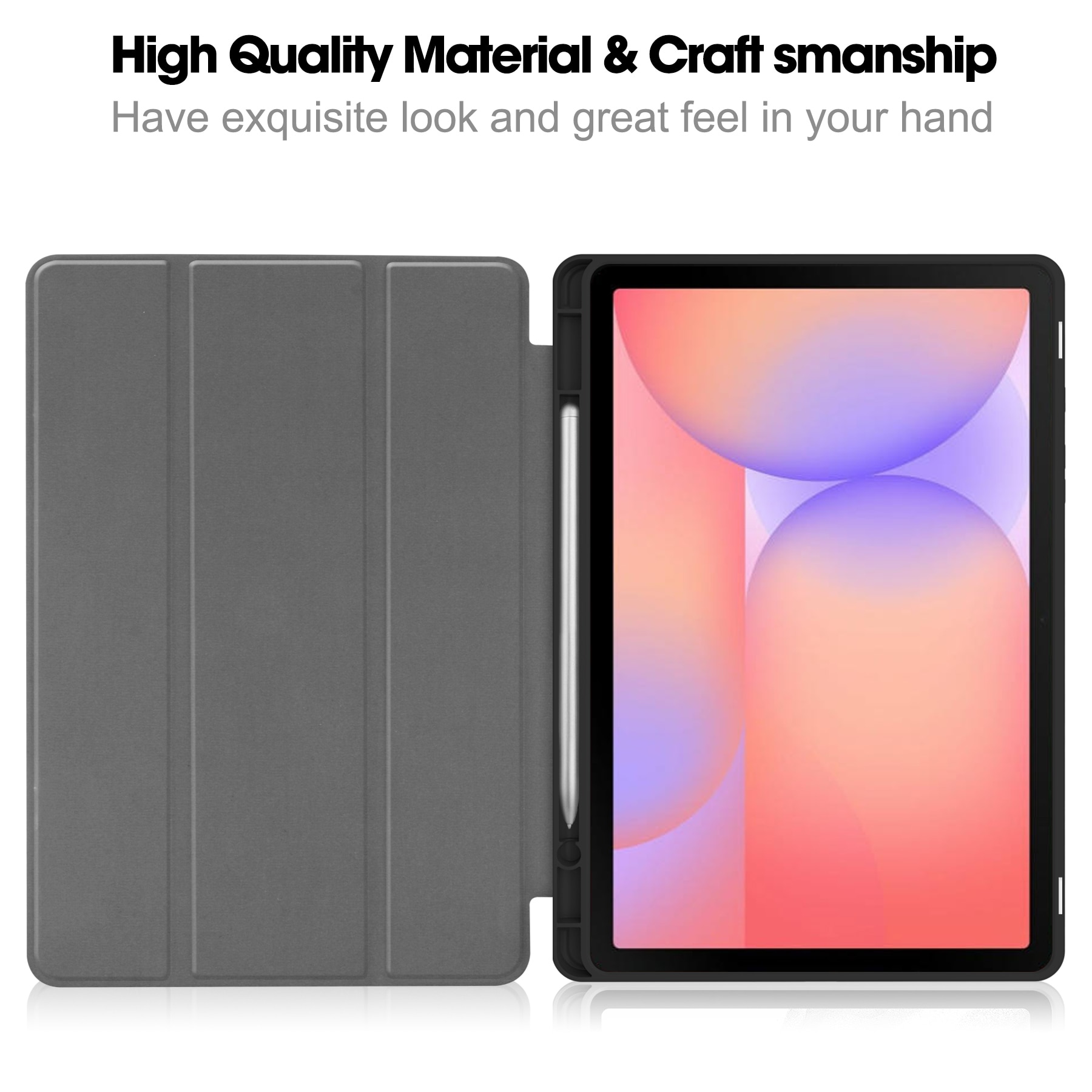 Samsung Galaxy Tab S10 Lite Tri-Fold Cover w. Pen-holder Black
