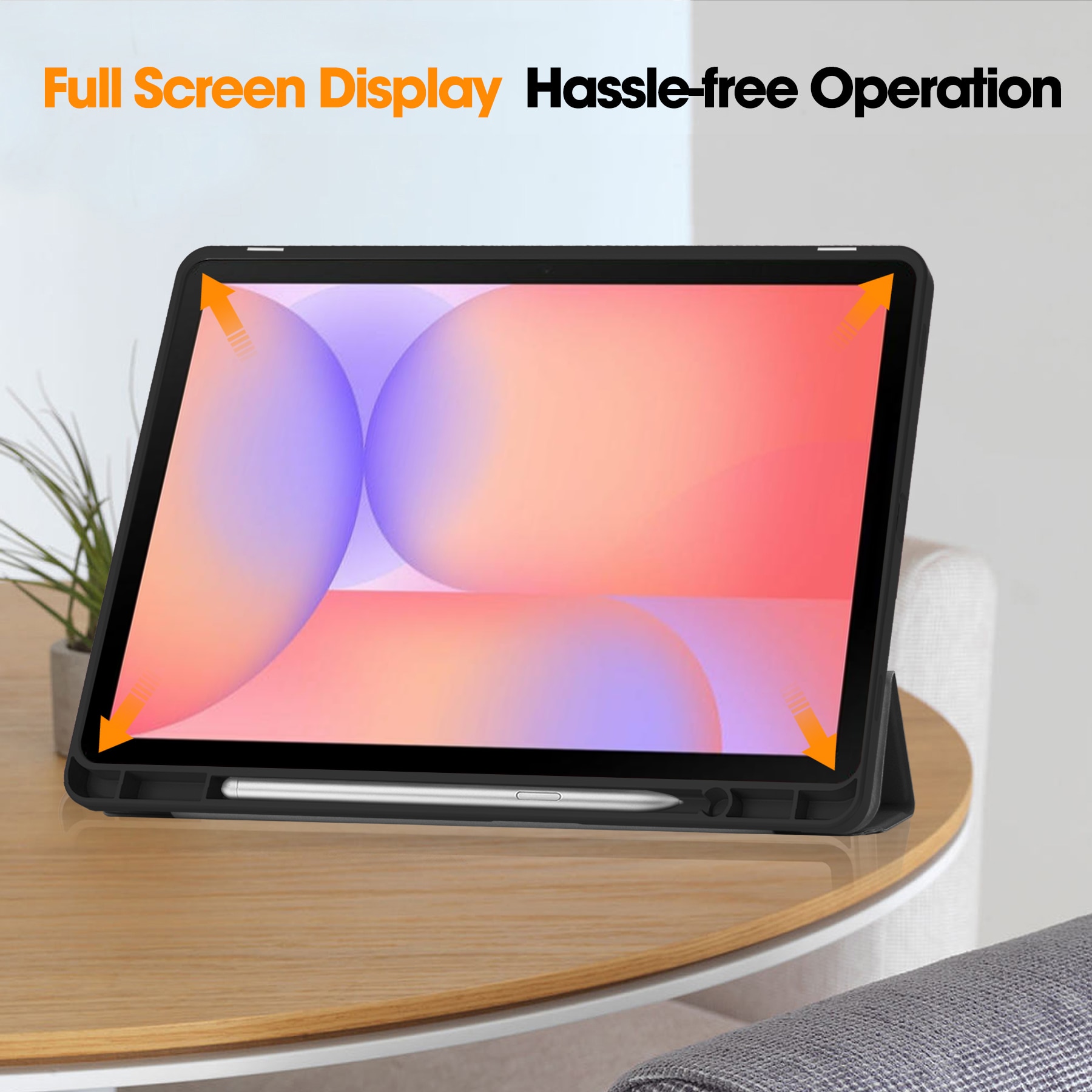 Samsung Galaxy Tab S10 Lite Tri-Fold Cover w. Pen-holder Black