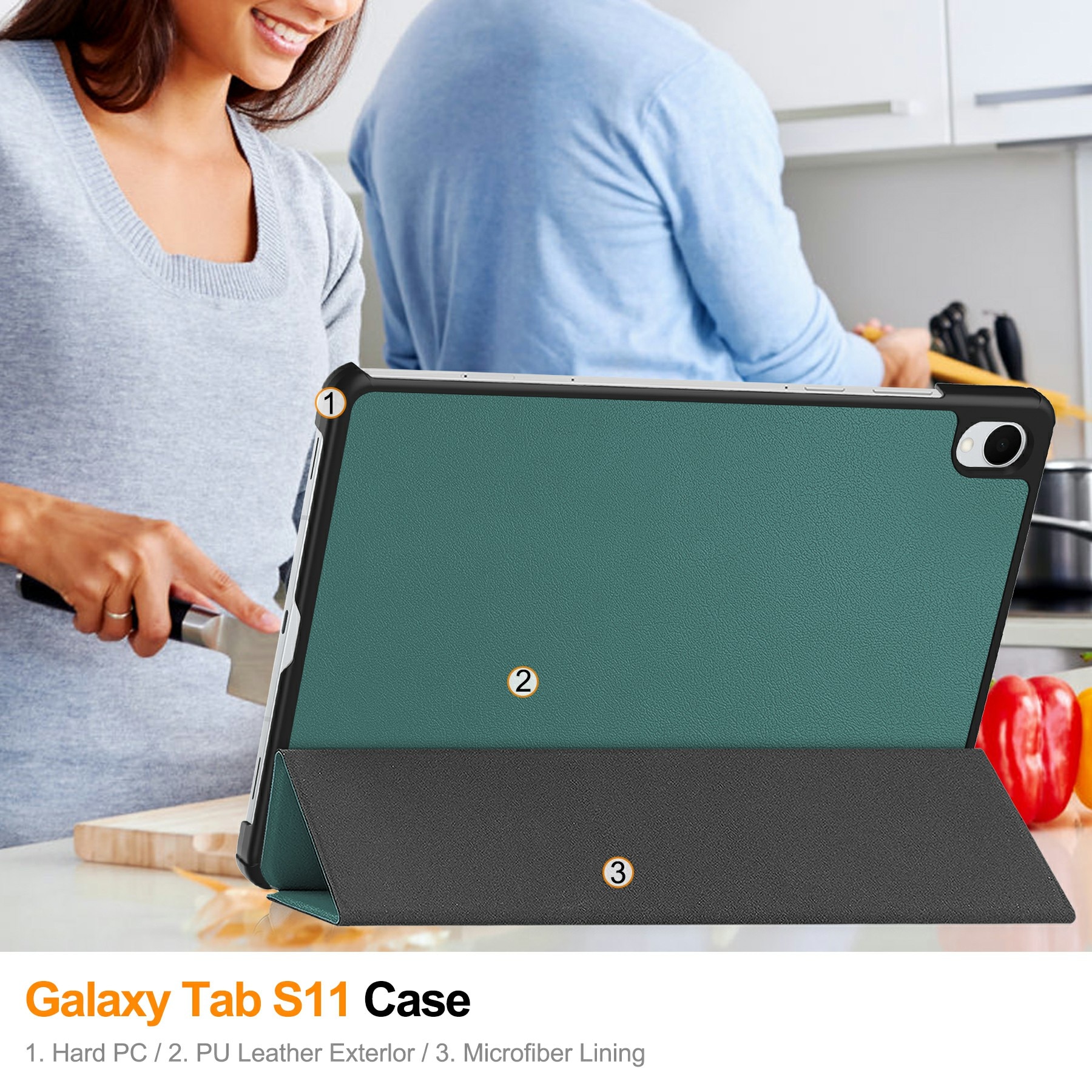 Samsung Galaxy Tab S11 Tri-Fold Cover Green