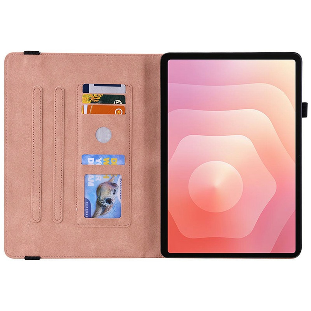 Samsung Galaxy Tab S11 Leather Cover Butterflies Pink