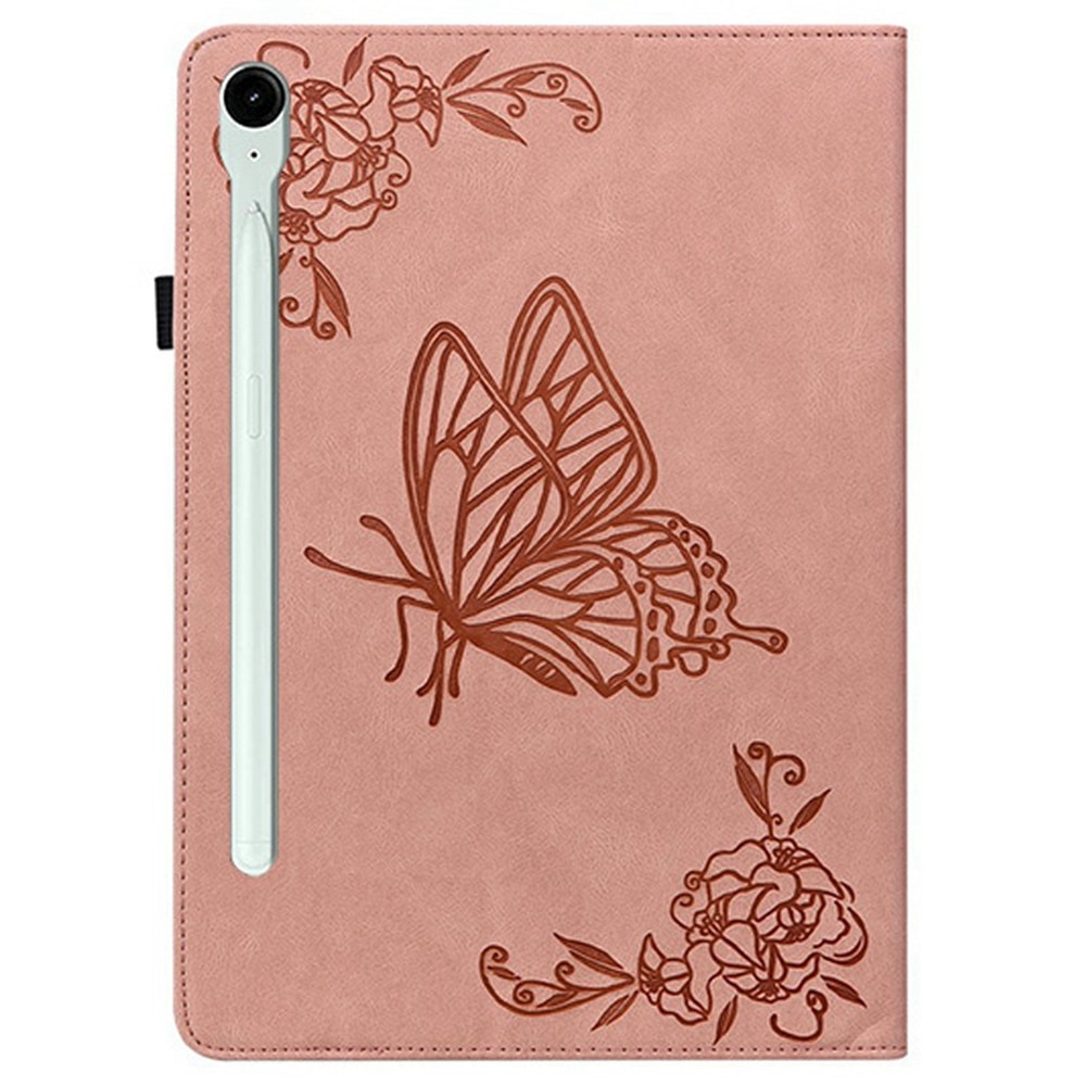 Samsung Galaxy Tab S11 Leather Cover Butterflies Pink