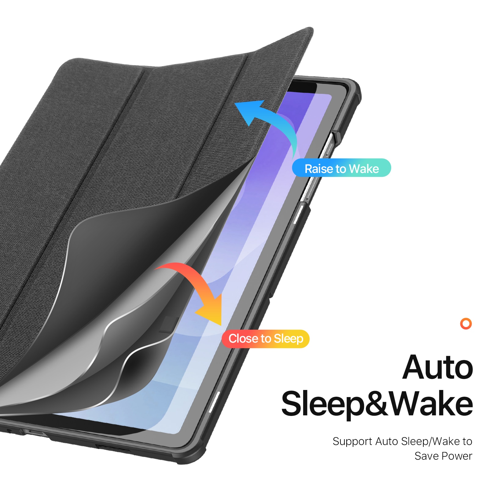 Samsung Galaxy Tab A11 Plus Domo Tri-Fold Case Black