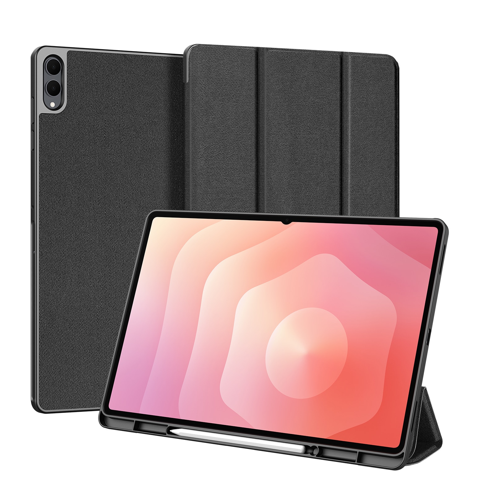 Samsung Galaxy Tab S11 Ultra Domo Tri-Fold Case Black