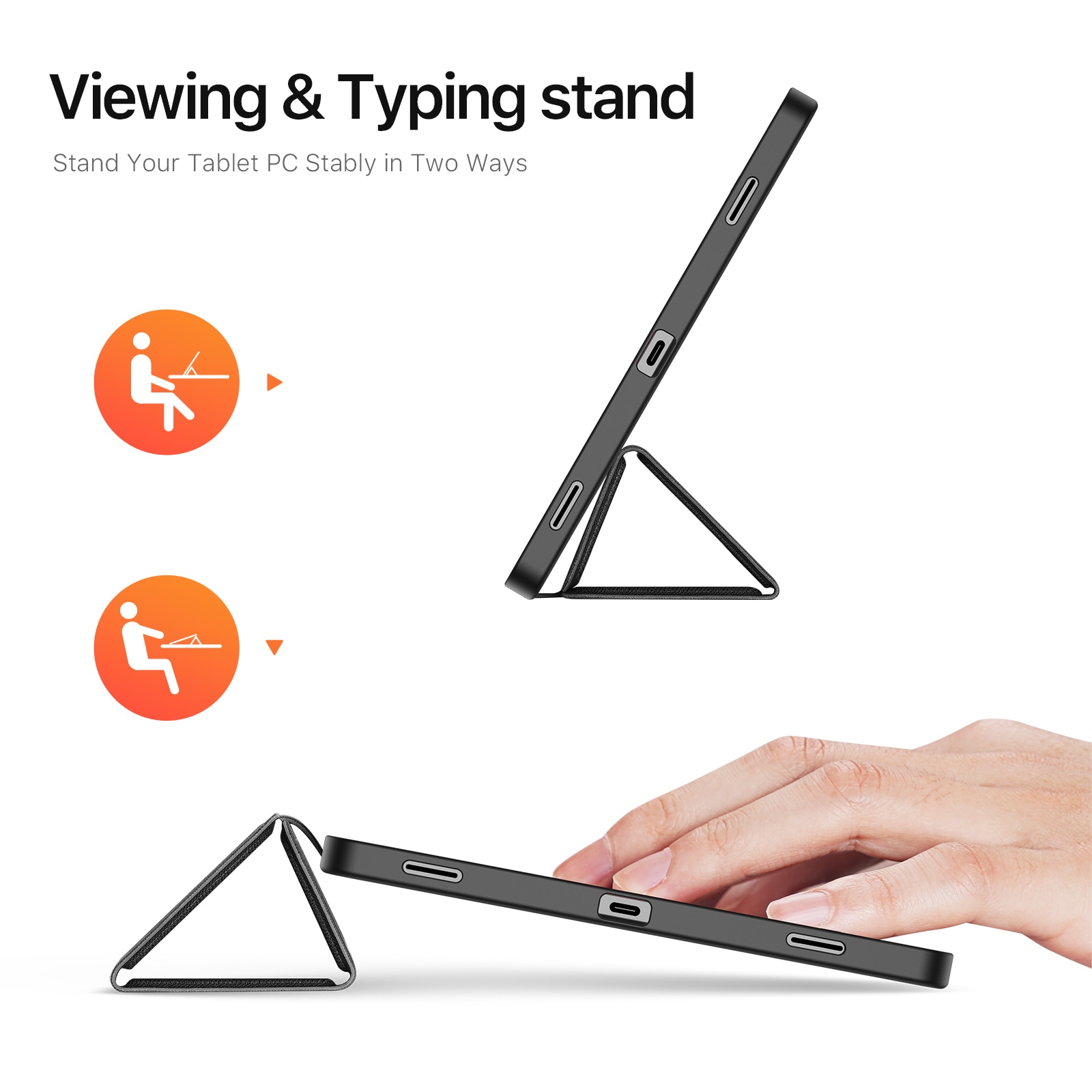 Samsung Galaxy Tab S11 Domo Tri-Fold Case Black