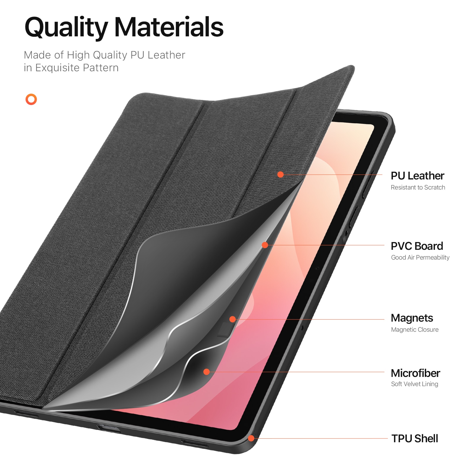 Samsung Galaxy Tab S11 Domo Tri-Fold Case Black