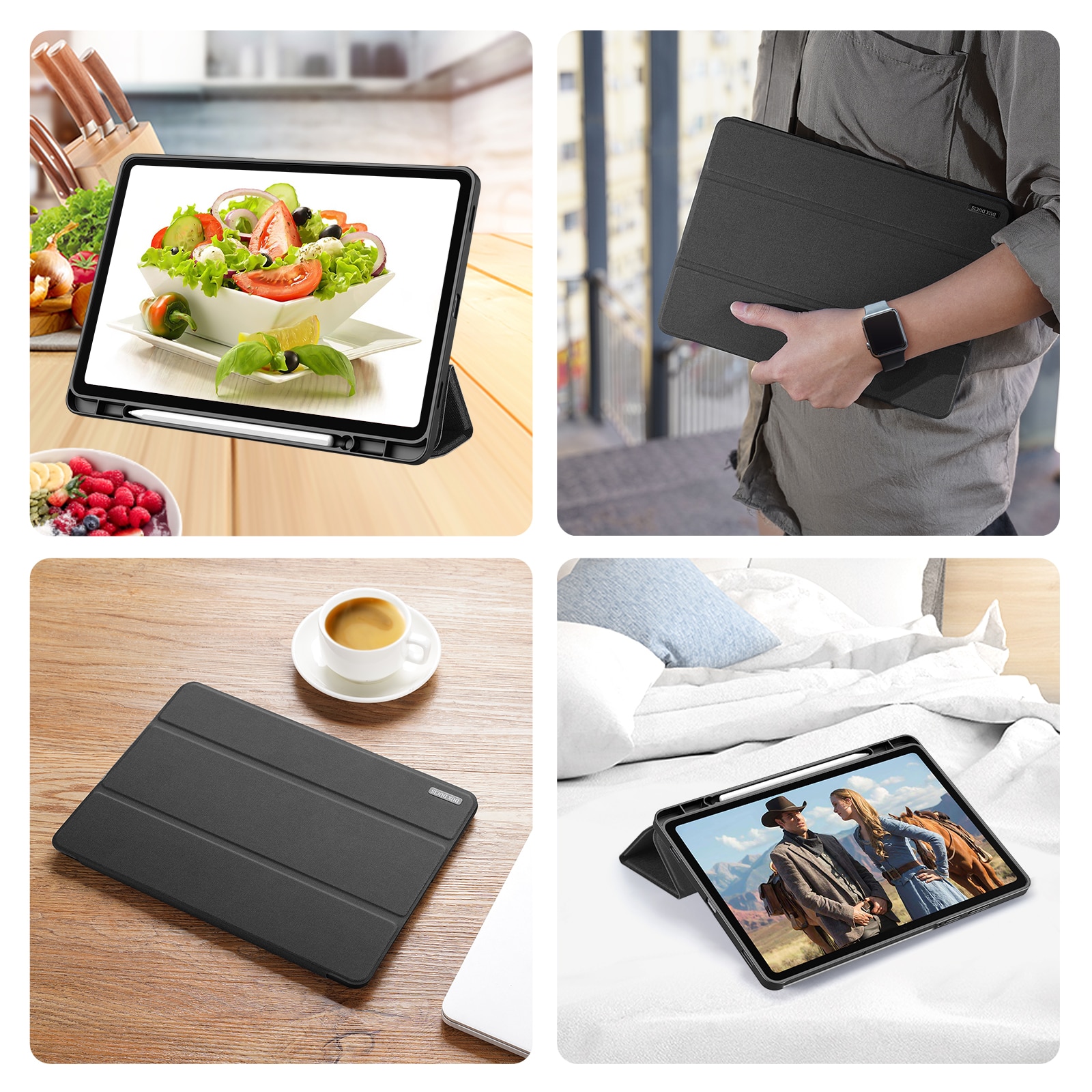 Samsung Galaxy Tab S11 Domo Tri-Fold Case Black
