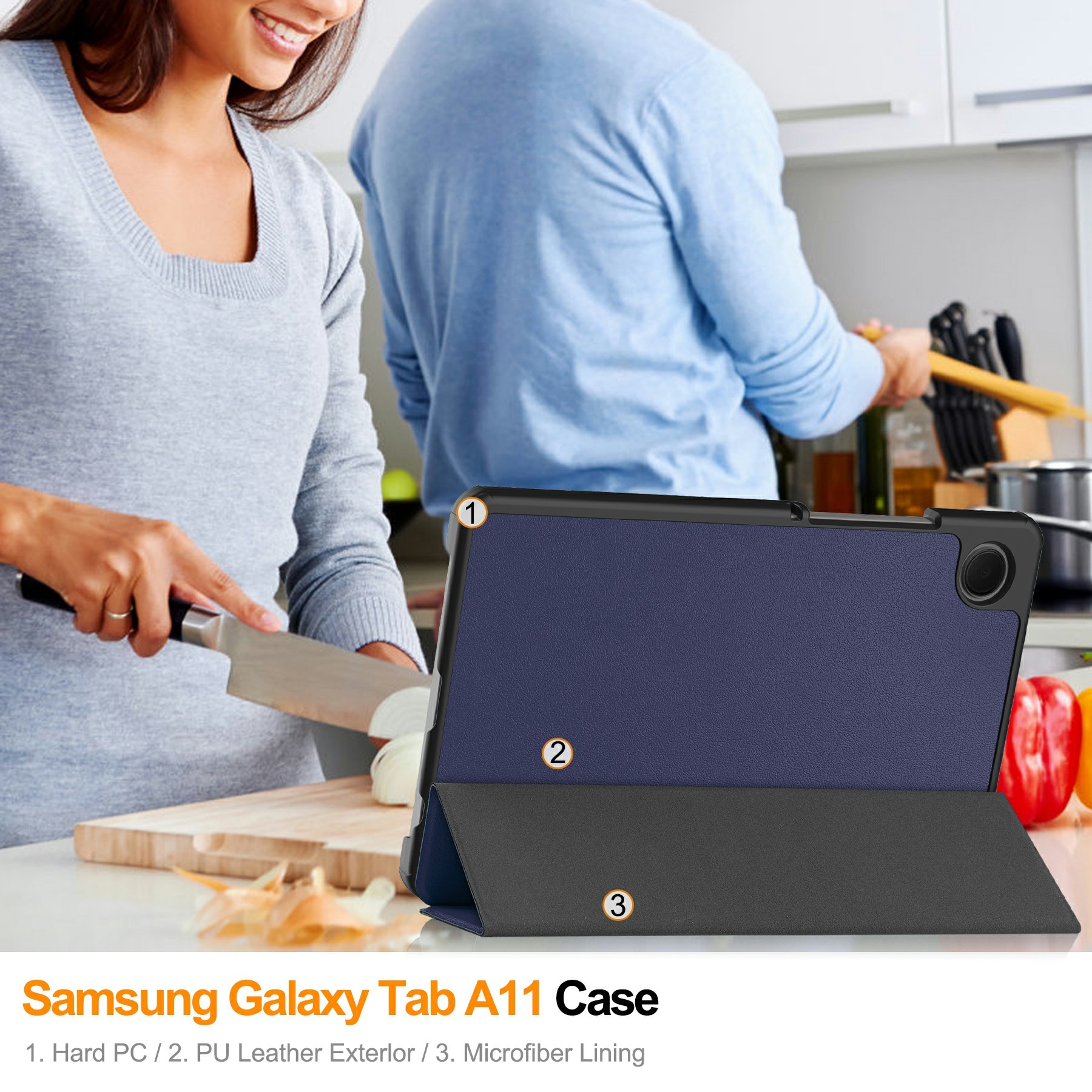 Samsung Galaxy Tab A11 Tri-Fold Cover Blue