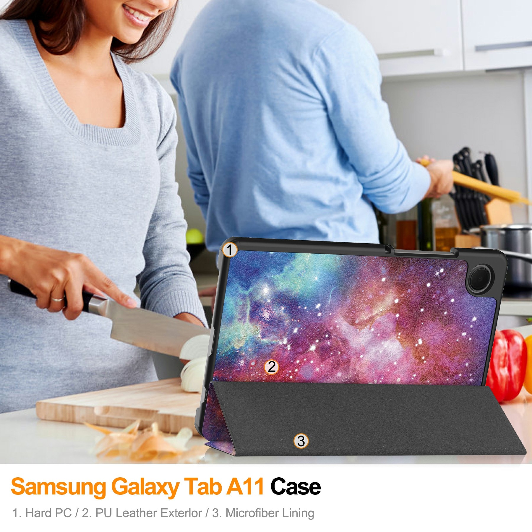 Samsung Galaxy Tab A11 Tri-Fold Cover Space