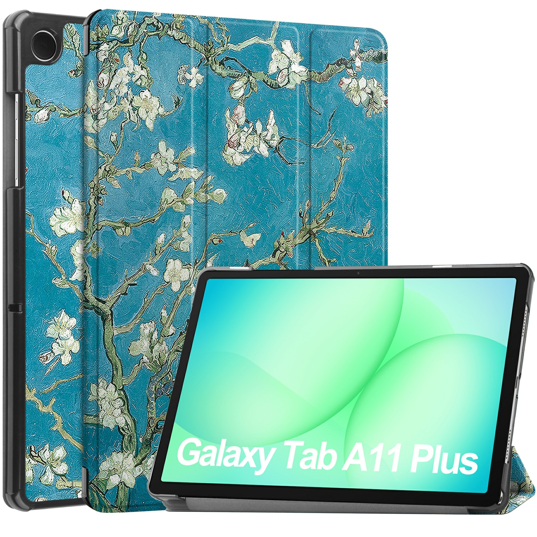 Samsung Galaxy Tab A11 Plus Tri-Fold Cover Cherry blossoms