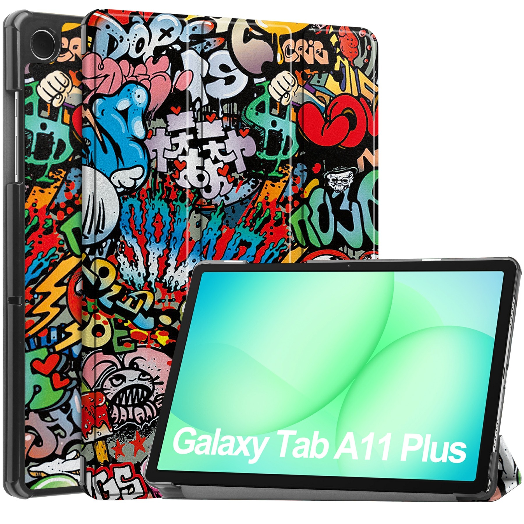 Samsung Galaxy Tab A11 Plus Tri-Fold Cover Graffiti