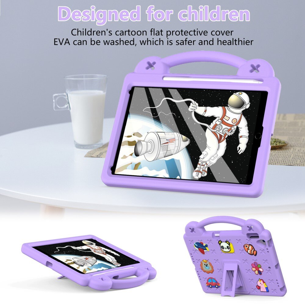 Kickstand Shockproof Case Kids iPad 10.2 9th Gen (2021) Purple