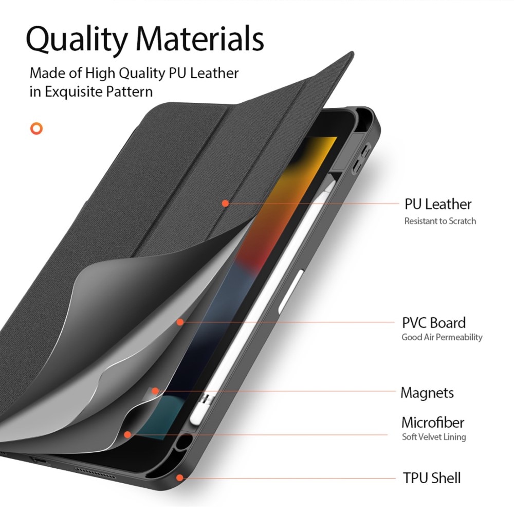 iPad 10.9 10th Gen (2022) Domo Tri-Fold Case Black