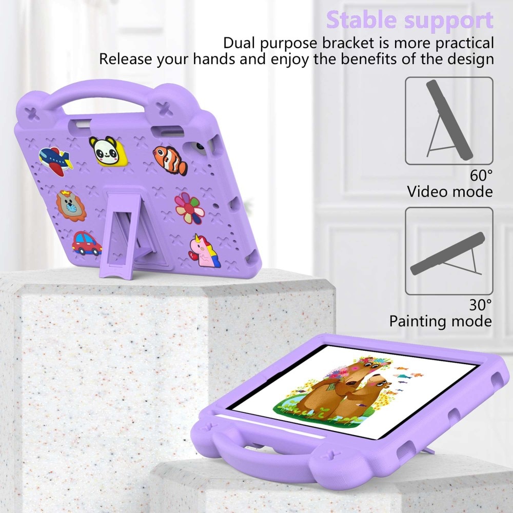 Kickstand Shockproof Case Kids iPad Air 2 9.7 (2014) Purple
