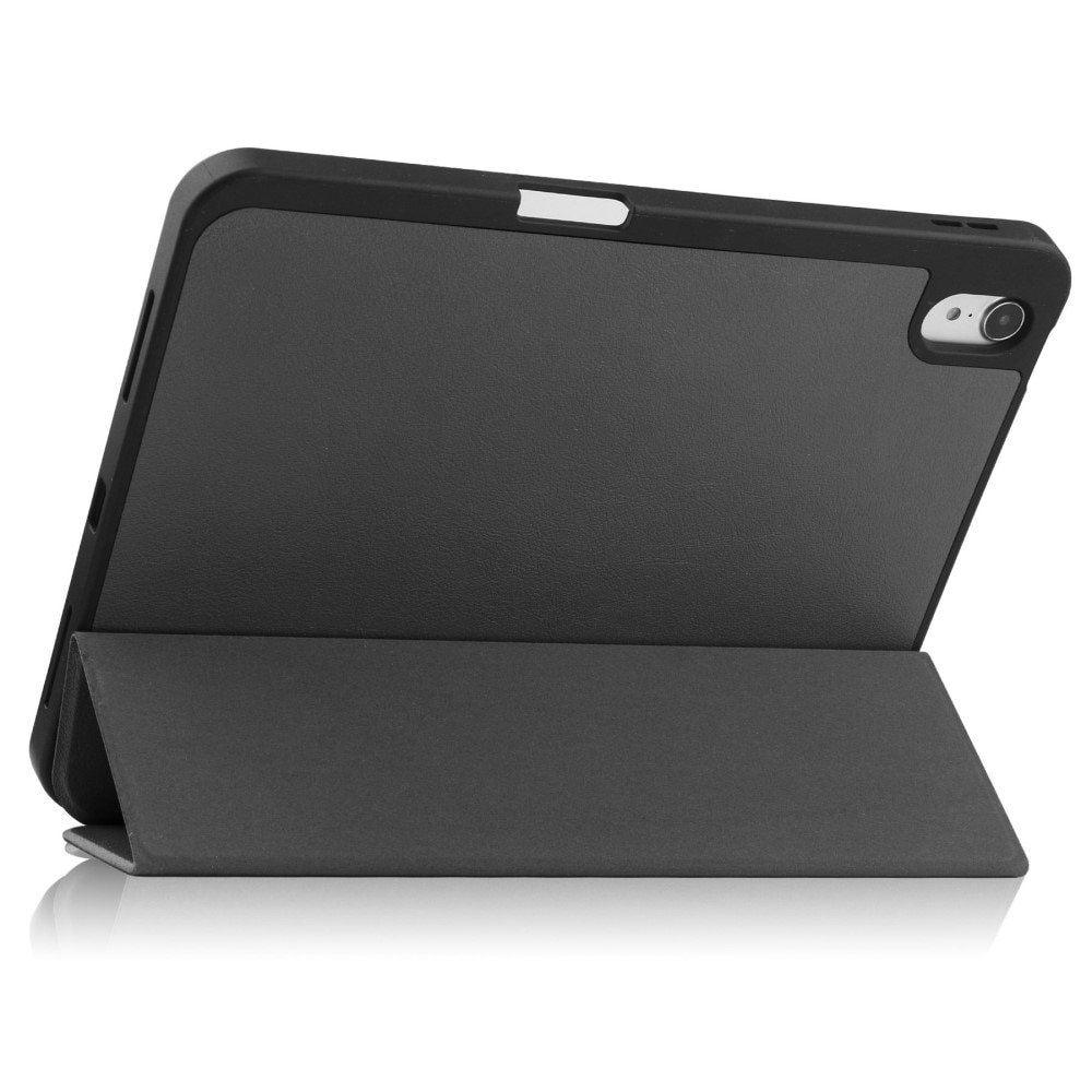 iPad 10.9 10th Gen (2022) Tri-Fold Cover w. Pen-holder Black