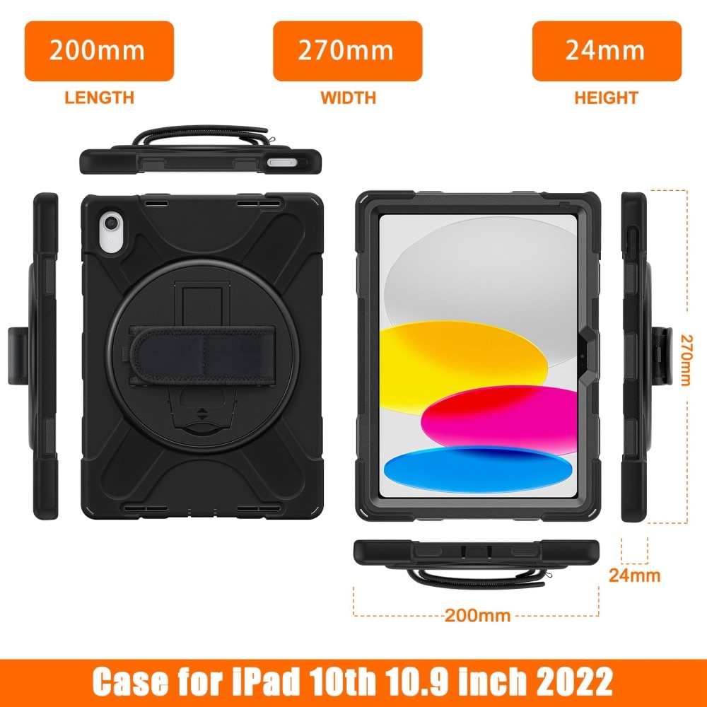 iPad 10.9 10th Gen (2022) Shockproof Hybrid Case Black