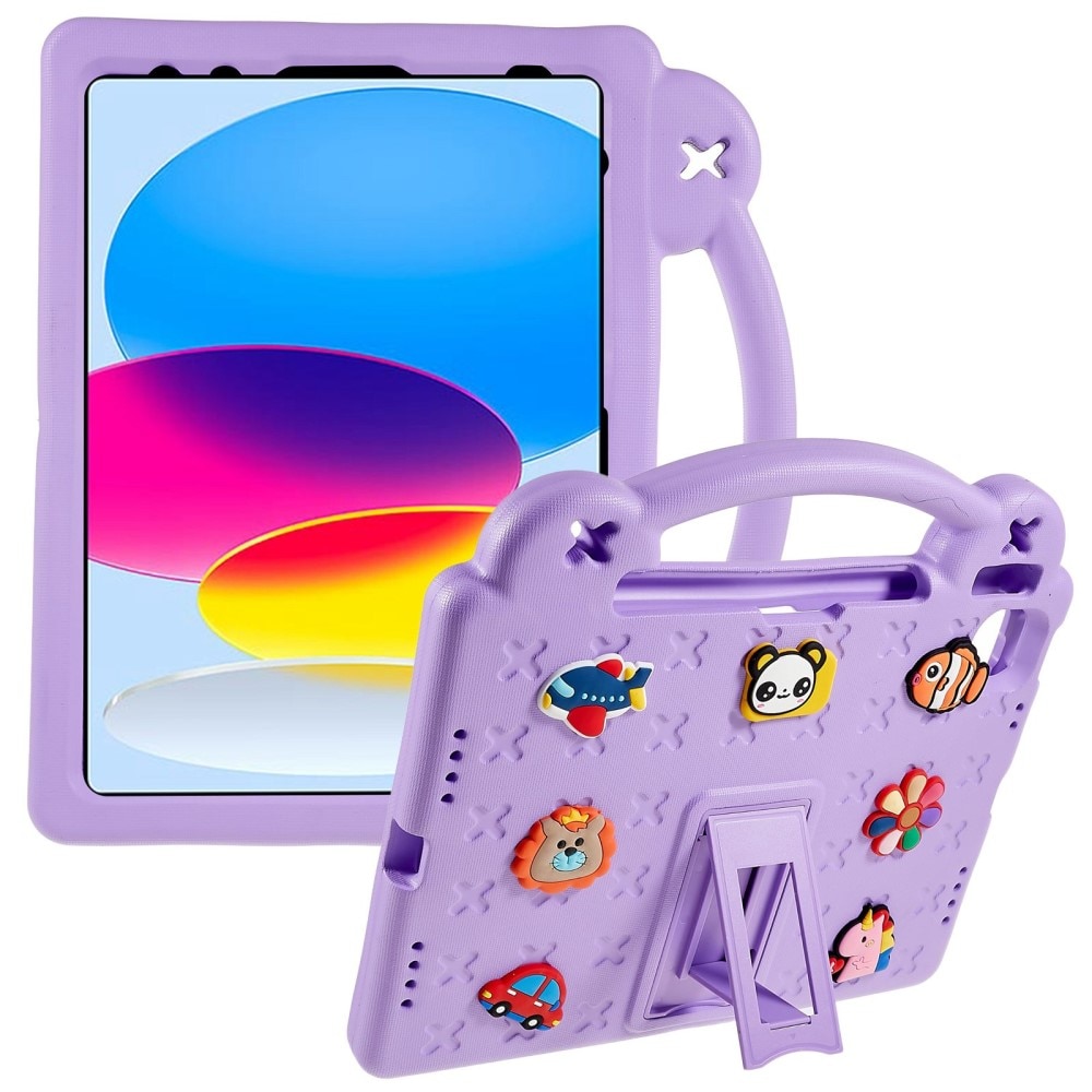 Kickstand Shockproof Case Kids iPad 10.9 10th Gen (2022) Purple