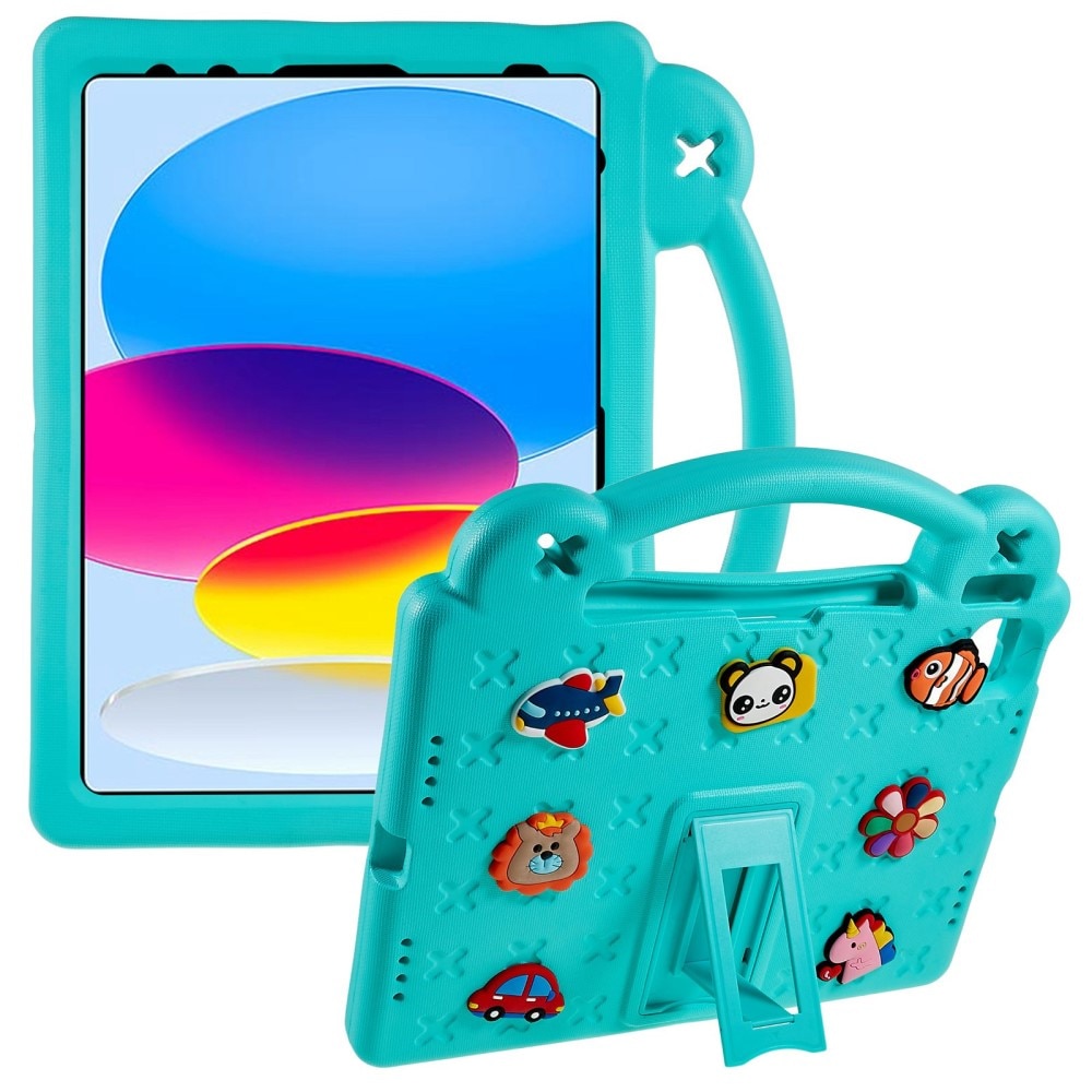 Kickstand Shockproof Case Kids iPad 10.9 10th Gen (2022) Turqoise