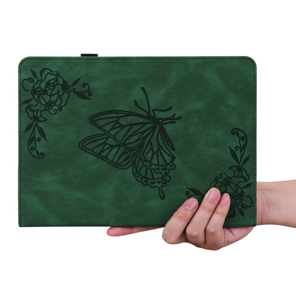 iPad 10.9 10th Gen (2022) Leather Cover Butterflies Green