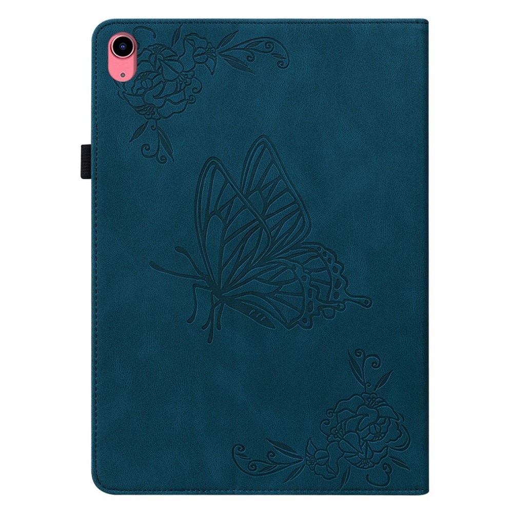 iPad 10.9 10th Gen (2022) Leather Cover Butterflies Blue