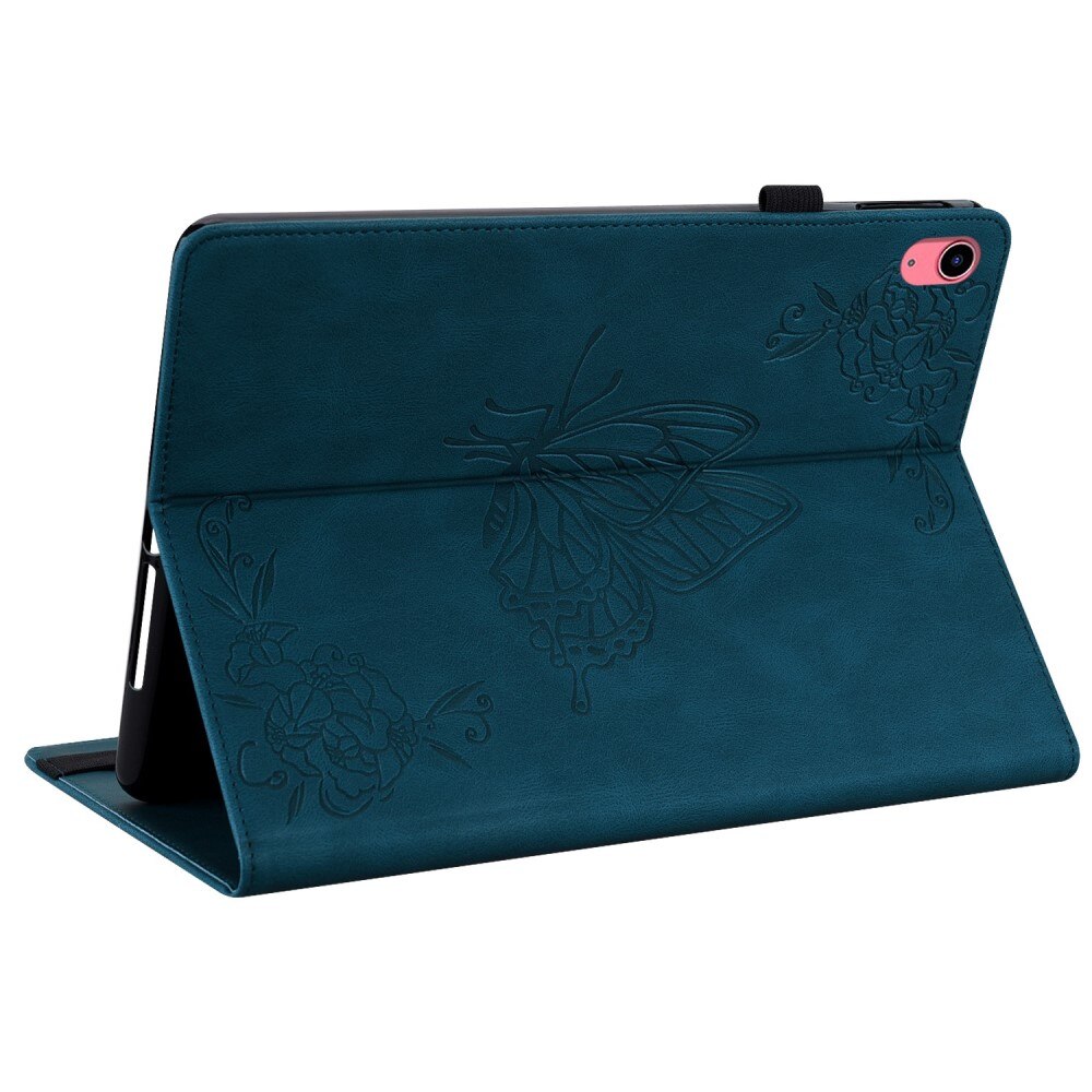 iPad 10.9 10th Gen (2022) Leather Cover Butterflies Blue