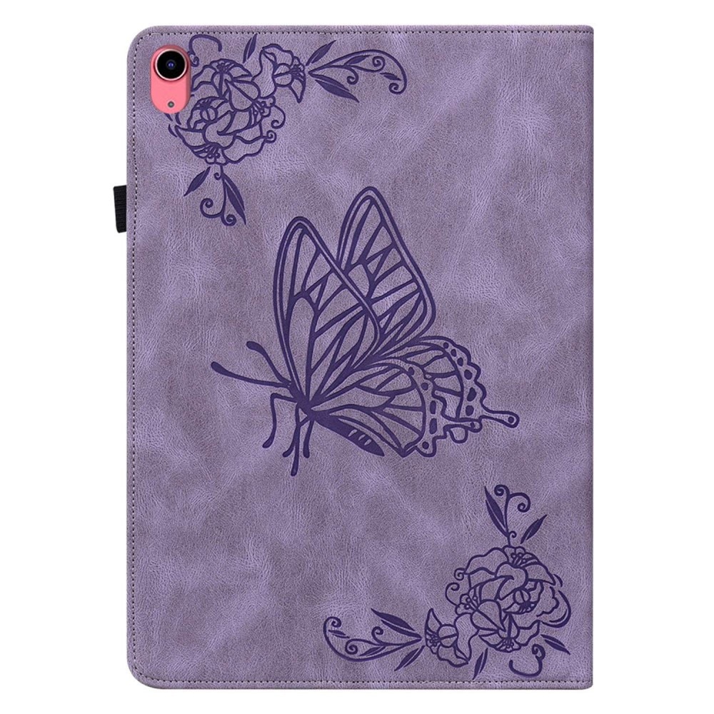 iPad 10.9 10th Gen (2022) Leather Cover Butterflies Purple